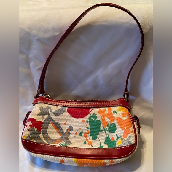 Dooney & Bourke Retired Paint Splatter Satchel Purse EUC - Picture 3 of 12